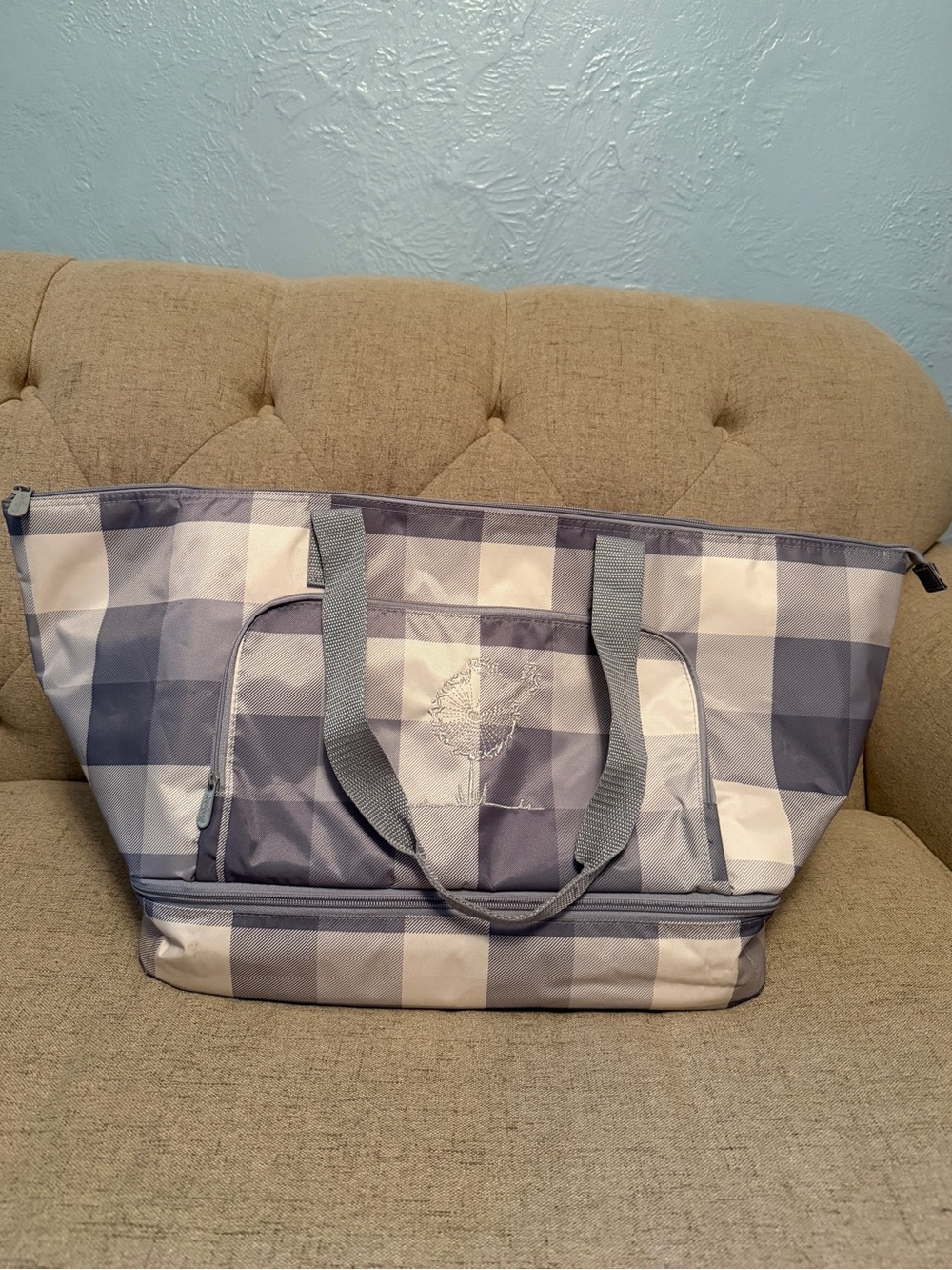 Thirty-One Buffalo Plaid Insulated Cooler Tote